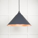 Smooth Copper Hockley Pendant in Slate