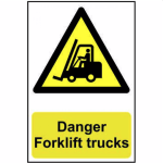 Danger Forklift trucks' Sign - PVC - 200 x 300mm