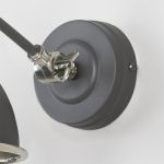 Smooth Nickel Brindley Wall Light in Bluff