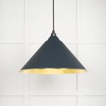 Hammered Brass Hockley Pendant in Soot