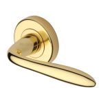Heritage Brass - Sutton Door Handle on Round Rose