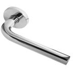 Stainless Steel Radium Door Handles On Rose