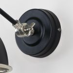 Hammered Nickel Brindley Wall Light in Elan Black