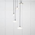 Smooth Brass Flora Cluster Pendant in Flock