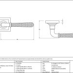 AnvilHammered Newbury Lever on Rose Set (Square)