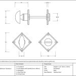 Anvil Diamond Bathroom Thumbturn