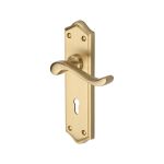 Heritage Brass - Buckingham Door Handle on Plate