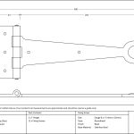 Textured  Cast T Hinge (pair)