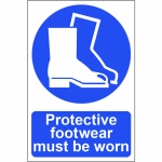 Protective footwear must be worn' Sign - PVC - 200 x 300mm