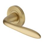 Heritage Brass - Sutton Reeded Door Handle on Round Rose