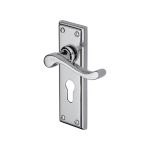 Heritage Brass - Edwardian Door Handle on Plate