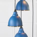 Hammered Brass Brindley Cluster Pendant in Upstream
