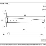 From The Anvil Penny End T Hinge (pair)