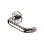 Steel Line - D Shaped Pull Door Handle on Round Rose