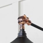 Smooth Copper Flora Wall Light in Elan Black
