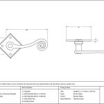 Anvil Monkeytail Lever on Rose Set (Diamond)