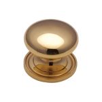 Heritage Brass - Victorian Round Cabinet Knob with Base