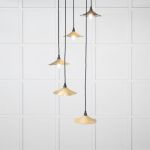 Smooth Nickel Flora Cluster Pendant in Tump
