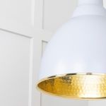 Hammered Brass Brindley Cluster Pendant in Birch