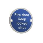 Stainless Steel Fire Door Keep Locked Shut