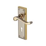 Heritage Brass - Edwardian Door Handle on Plate