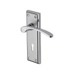 Heritage Brass - Hilton Door Handle on Plate
