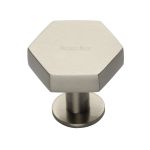 Heritage Brass - Hexagon Cabinet Knob with Rose