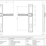Anvil Hammered Newbury Lever on Rose Set (Plain)