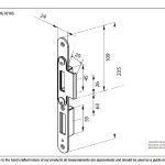 BZP Winkhaus Centre Latch Keep LH 56mm Door