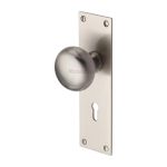 Heritage Brass - Balmoral Door Knob on Plate
