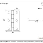 Black Ball Bearing Butt Hinge (pair)