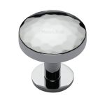 Heritage Brass - Round Hammered Cabinet Knob with Rose