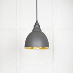 Smooth Brass Brindley Pendant in Bluff