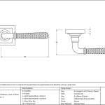 AnvilHammered Newbury Lever on Rose Set (Square) Unsprung