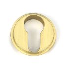 Satin Brass Round Euro Escutcheon (Square)