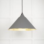 Smooth Brass Hockley Pendant in Bluff