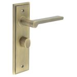 Burlington Fitzrovia Door Handles On Back Plate with Turn & Release