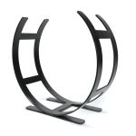 Matt Black Curved Log Holder - Large