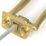 Satin Brass Slimline Art Deco Door Knocker
