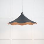 Smooth Copper Flora Pendant in Soot