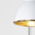 Hammered Brass Brindley Wall Light in Flock