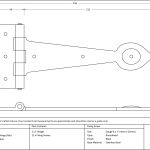 Textured  Cast T Hinge (pair)