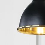 Smooth Brass Brindley Wall Light in Elan Black