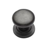 M.Marcus - Rustic Bronze Round Cabinet Knob on Rose