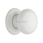 Heritage Brass - White Crackle Knob