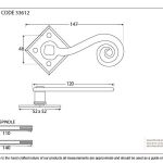 Anvil Monkeytail Lever on Rose Set (Diamond)