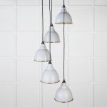 Smooth Brass Brindley Cluster Pendant in Birch