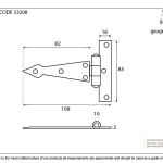Arrow Head T Hinge (pair)