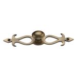 Heritage Brass - Oval Cabinet Knob with Backplate