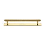 Heritage Brass - Knurled Cabinet Pull Handle with Plate